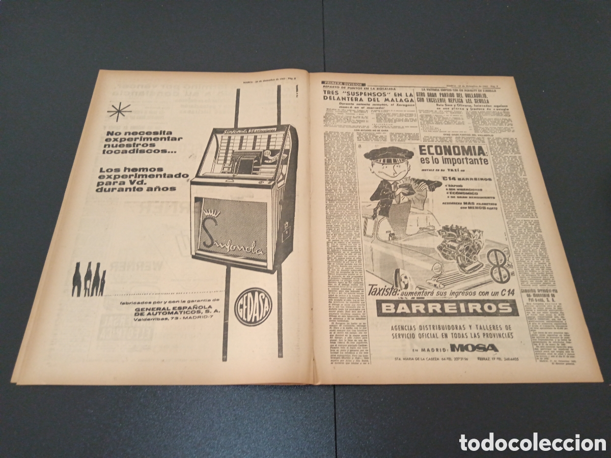 Coleccionismo deportivo: MARCA 24 DE DICIEMBRE 1962 - Foto 5