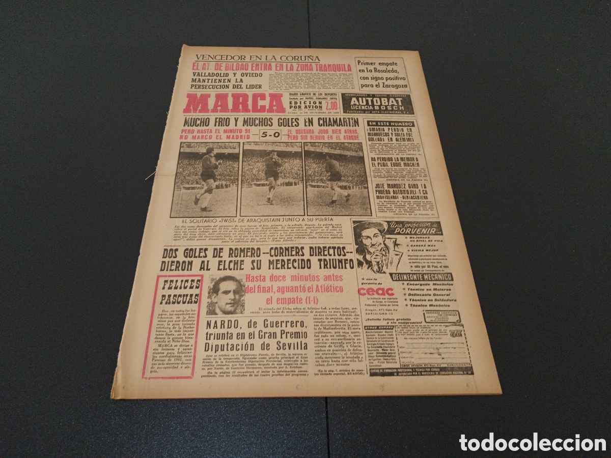 Coleccionismo deportivo: MARCA 24 DE DICIEMBRE 1962 - Foto 1
