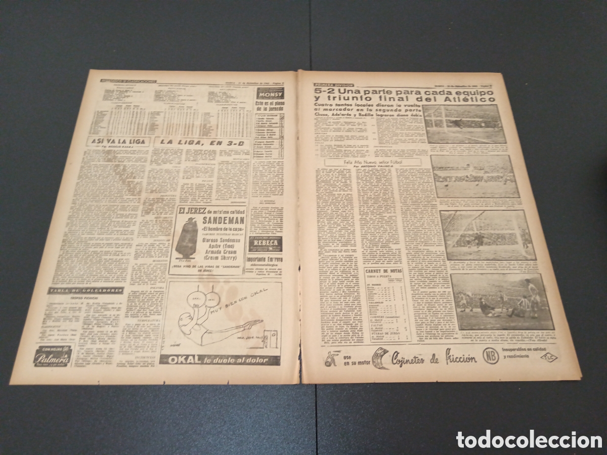 Coleccionismo deportivo: MARCA 31 DE DICIEMBRE 1962 - Foto 2