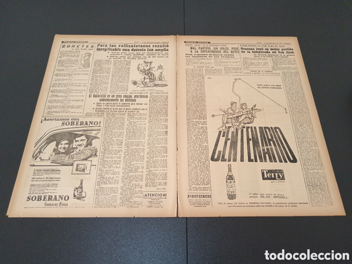 Coleccionismo deportivo: MARCA 31 DE DICIEMBRE 1962 - Foto 3