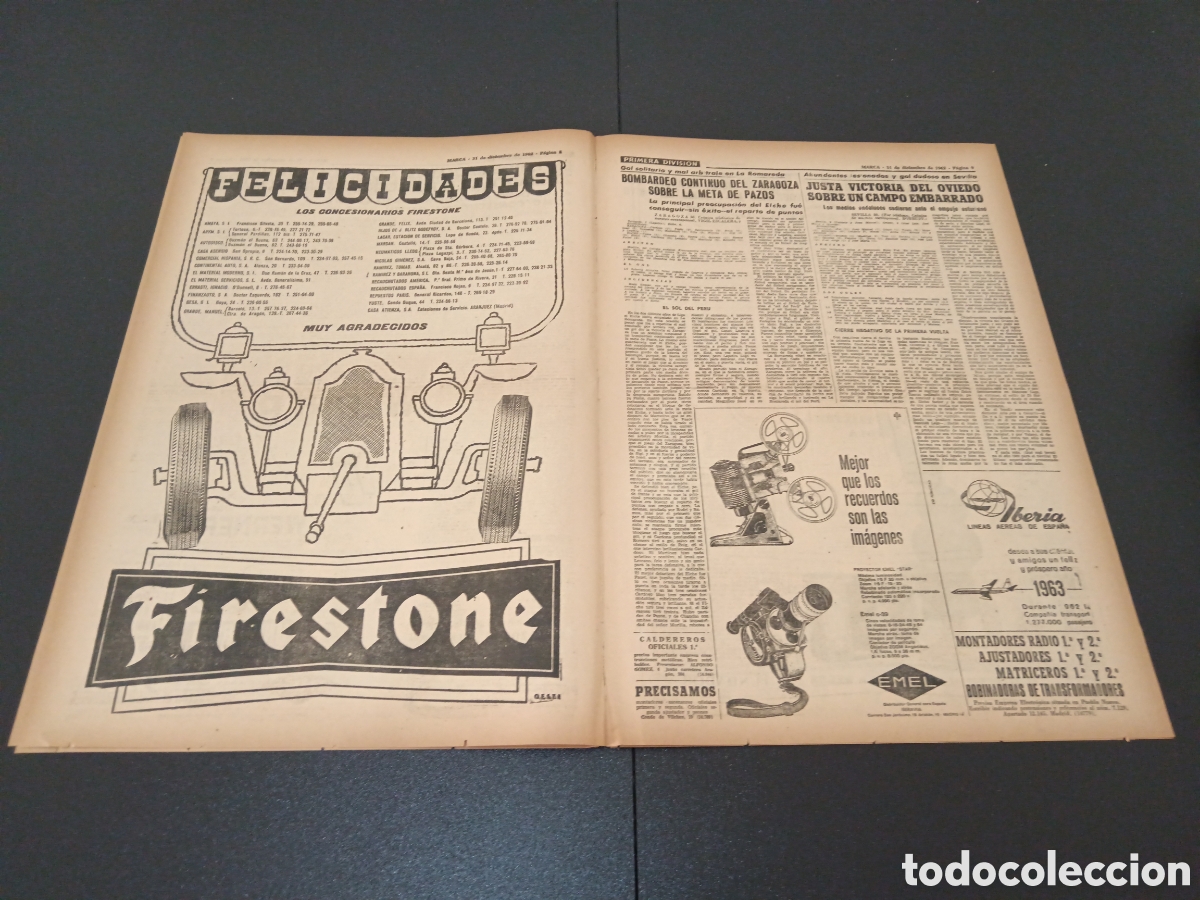 Coleccionismo deportivo: MARCA 31 DE DICIEMBRE 1962 - Foto 5