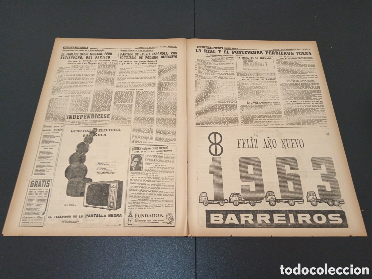 Coleccionismo deportivo: MARCA 31 DE DICIEMBRE 1962 - Foto 6