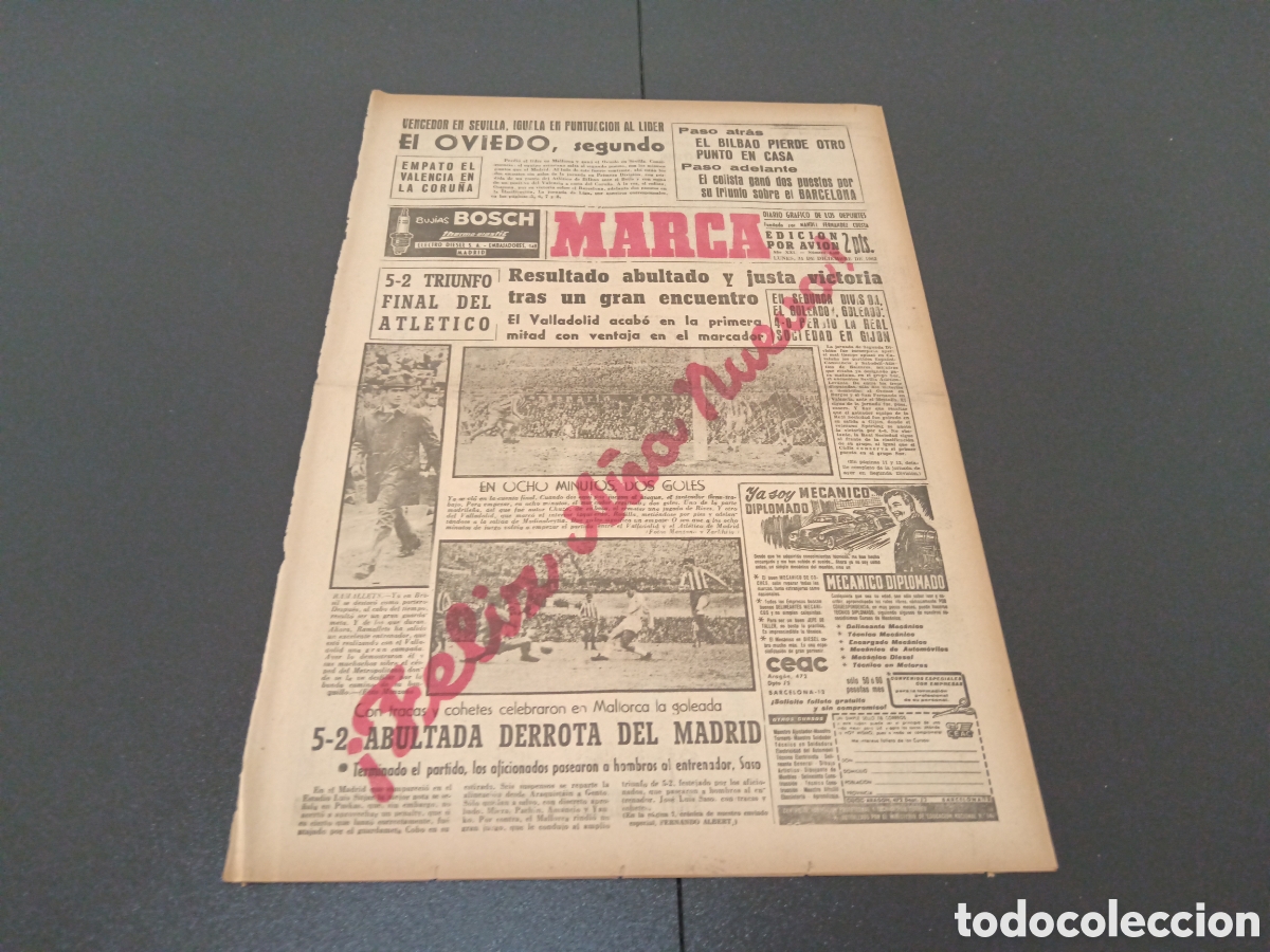 Coleccionismo deportivo: MARCA 31 DE DICIEMBRE 1962 - Foto 1