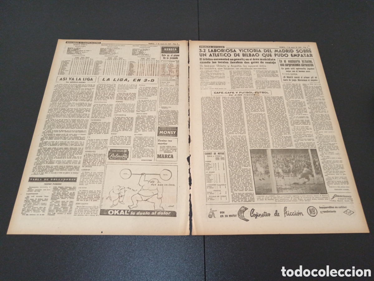 Coleccionismo deportivo: MARCA 07 DE ENERO 1963 - Foto 2