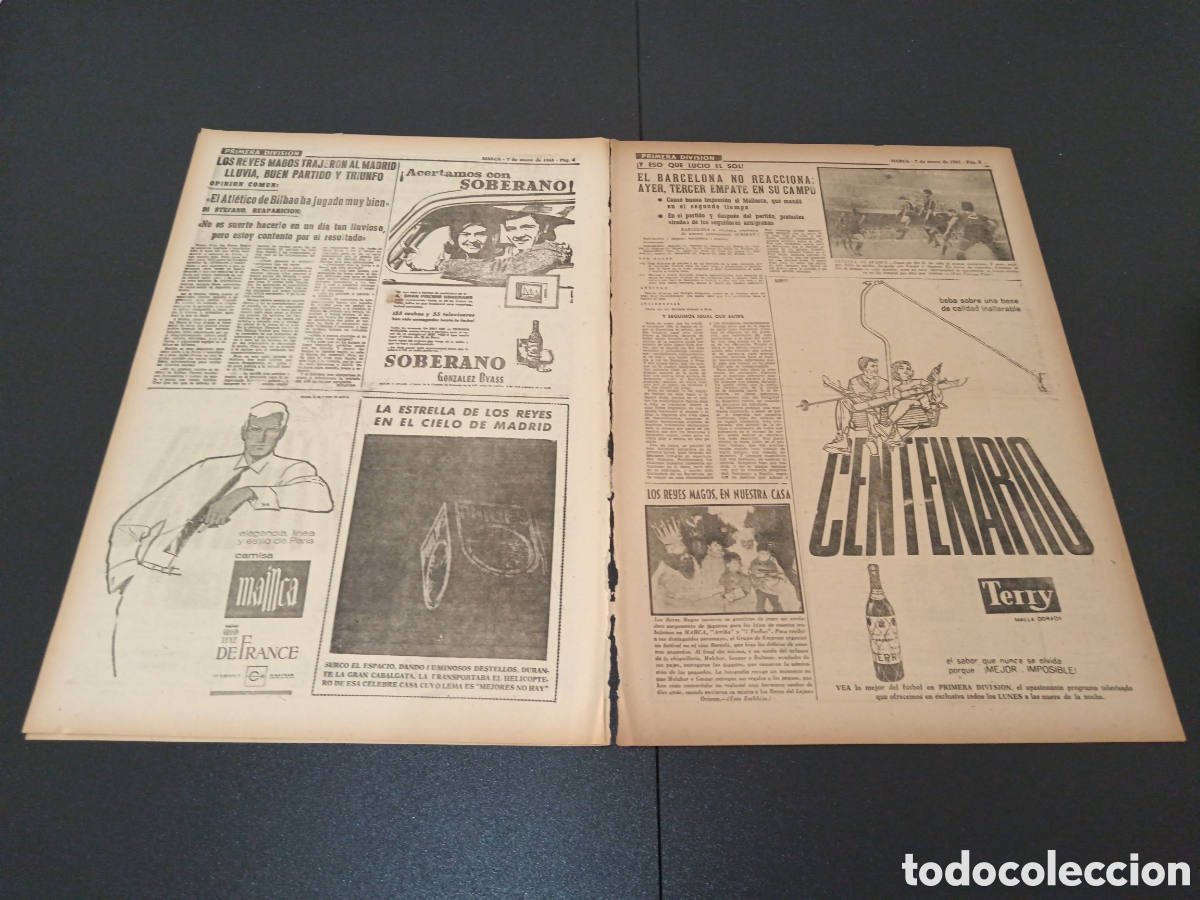 Coleccionismo deportivo: MARCA 07 DE ENERO 1963 - Foto 3