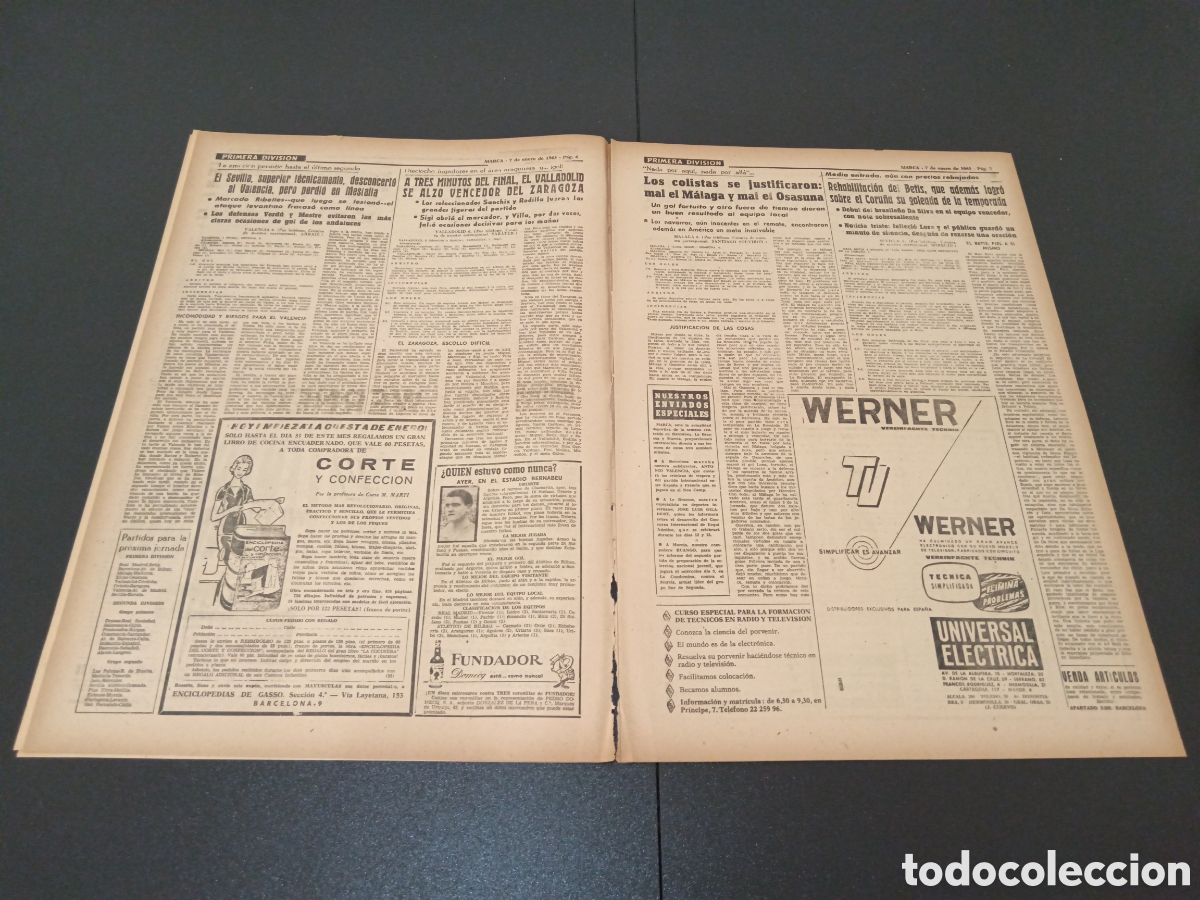 Coleccionismo deportivo: MARCA 07 DE ENERO 1963 - Foto 4