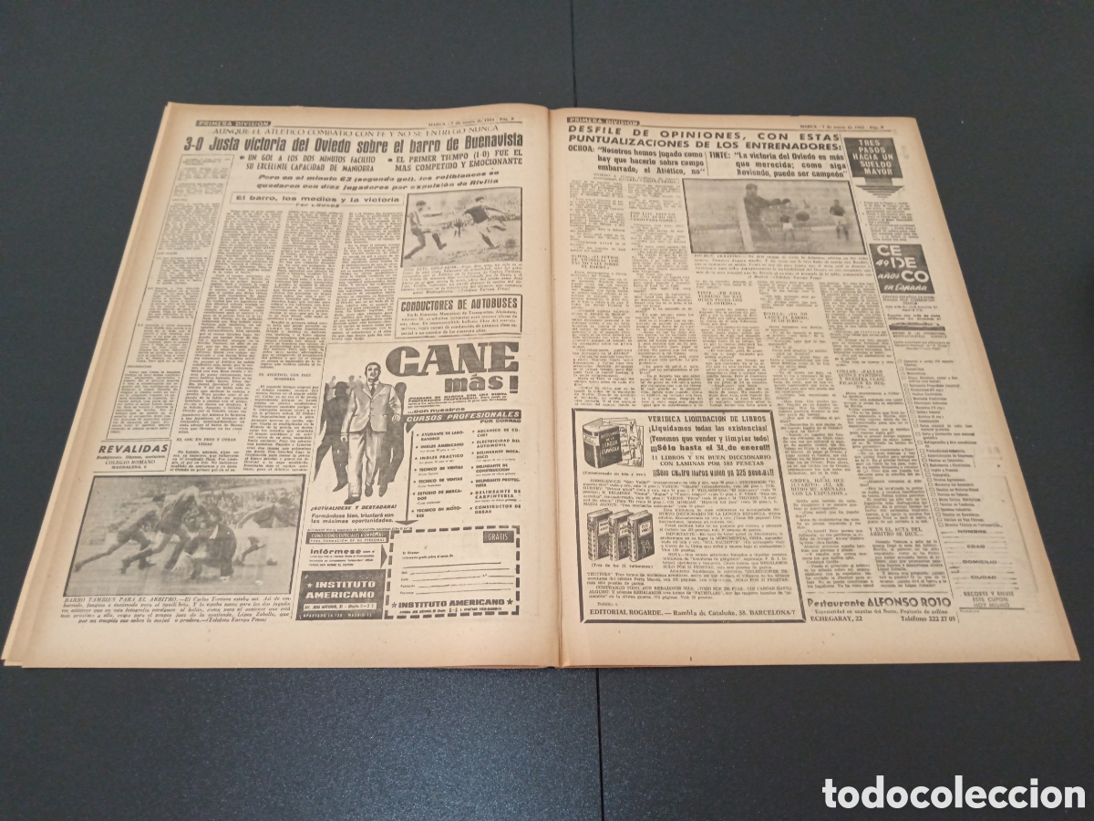Coleccionismo deportivo: MARCA 07 DE ENERO 1963 - Foto 5