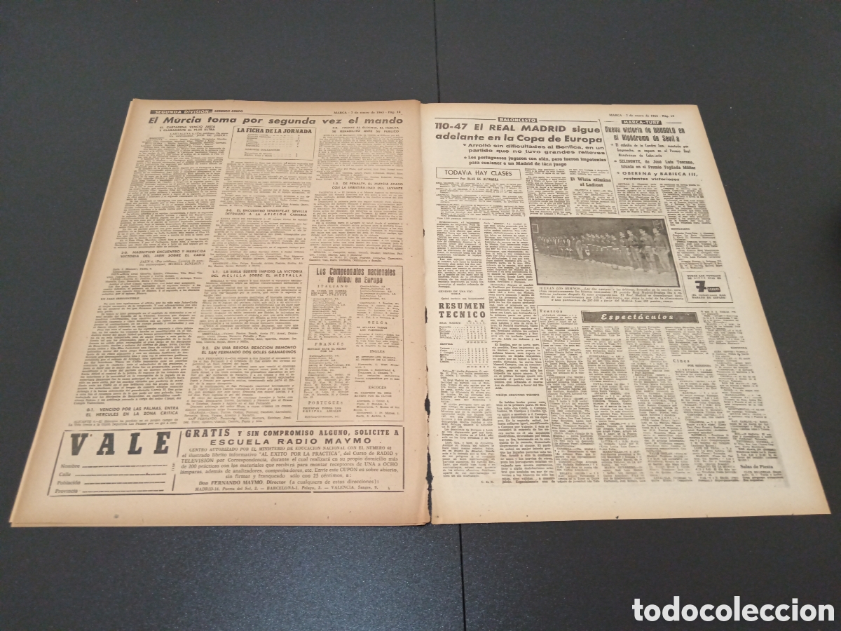 Coleccionismo deportivo: MARCA 07 DE ENERO 1963 - Foto 7