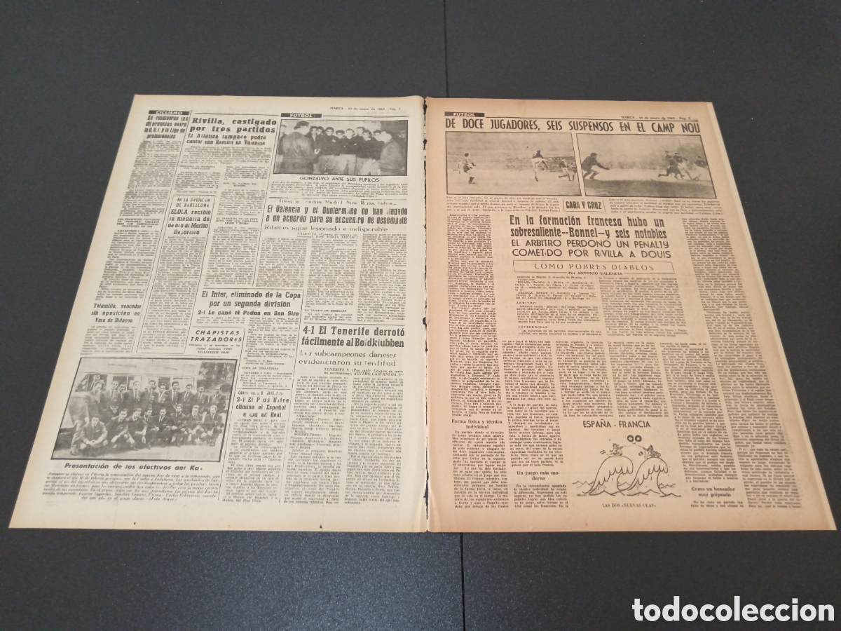 Coleccionismo deportivo: MARCA 10 DE ENERO 1963 - Foto 2
