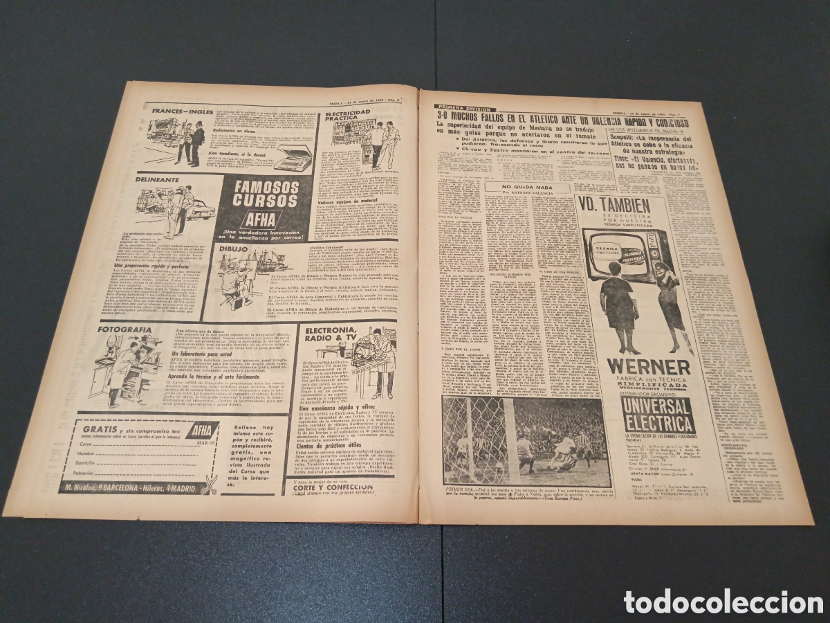 Coleccionismo deportivo: MARCA 14 DE ENERO 1963 - Foto 4