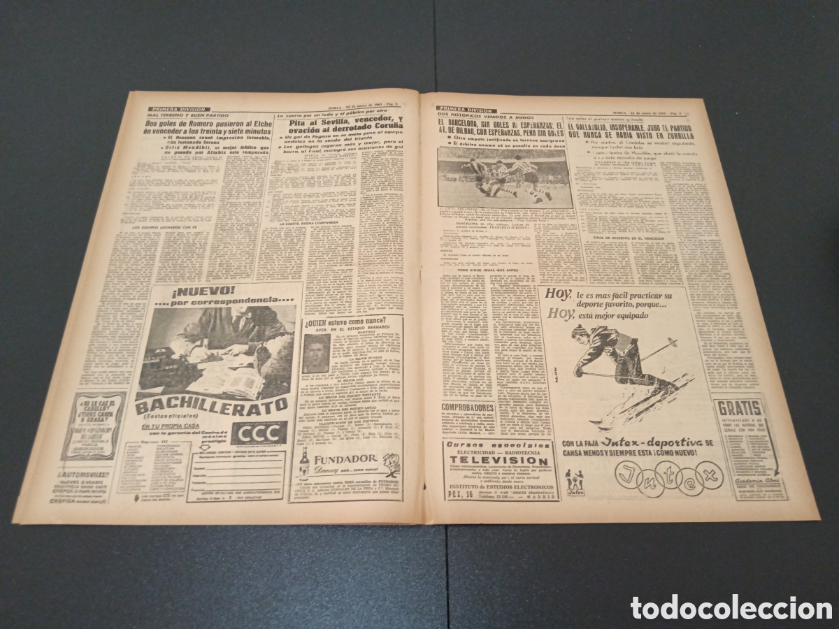 Coleccionismo deportivo: MARCA 14 DE ENERO 1963 - Foto 5
