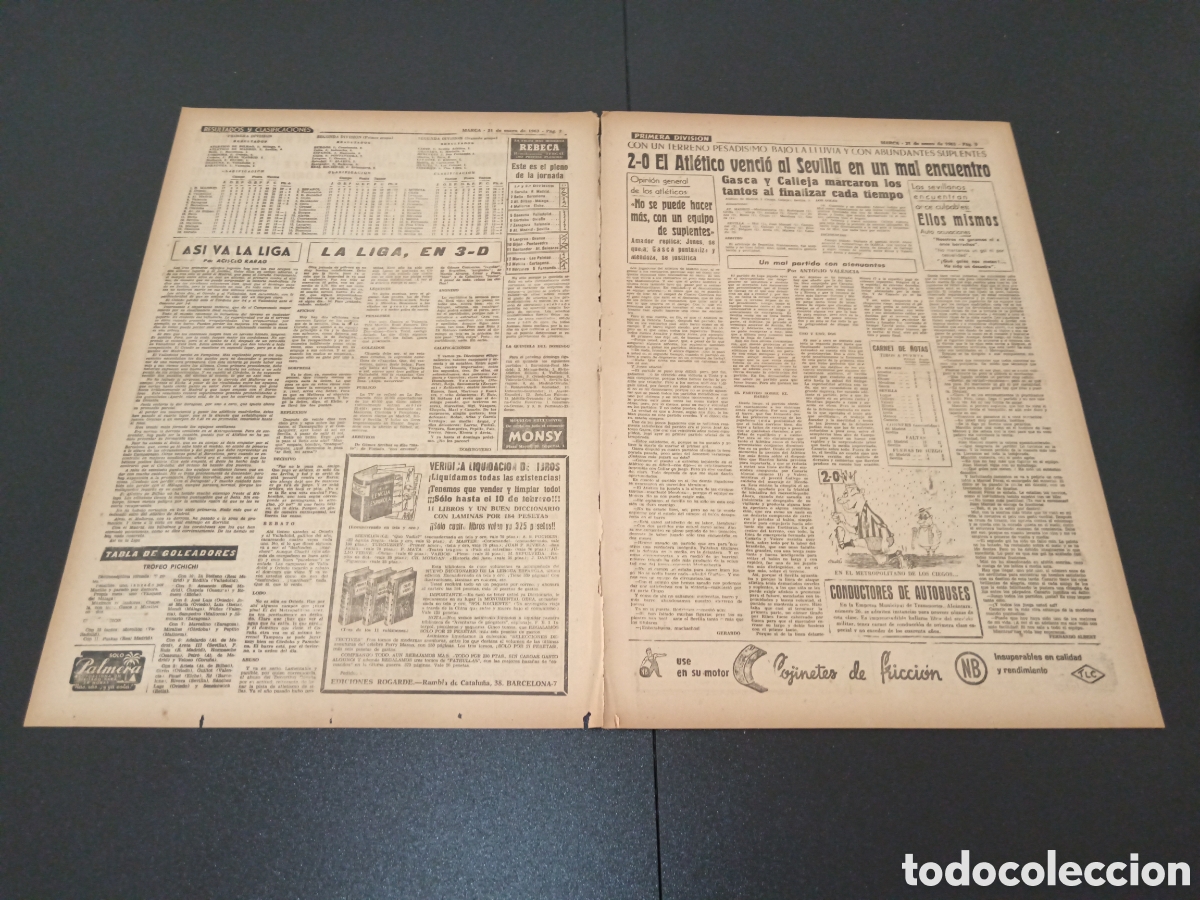 Coleccionismo deportivo: MARCA 21 DE ENERO 1963 - Foto 2