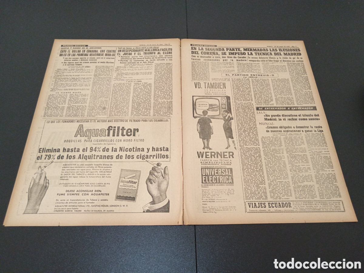 Coleccionismo deportivo: MARCA 21 DE ENERO 1963 - Foto 4