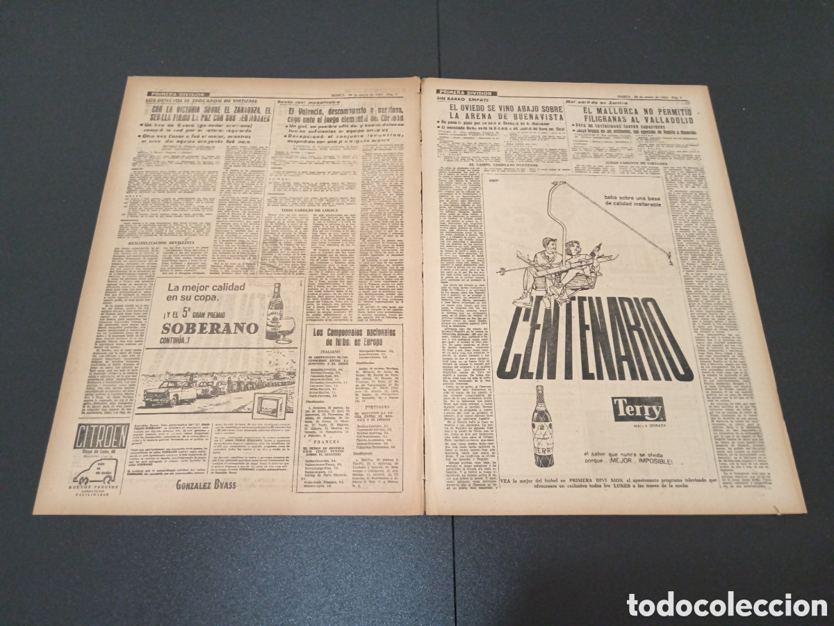 Coleccionismo deportivo: MARCA 28 DE ENERO 1963 - Foto 3