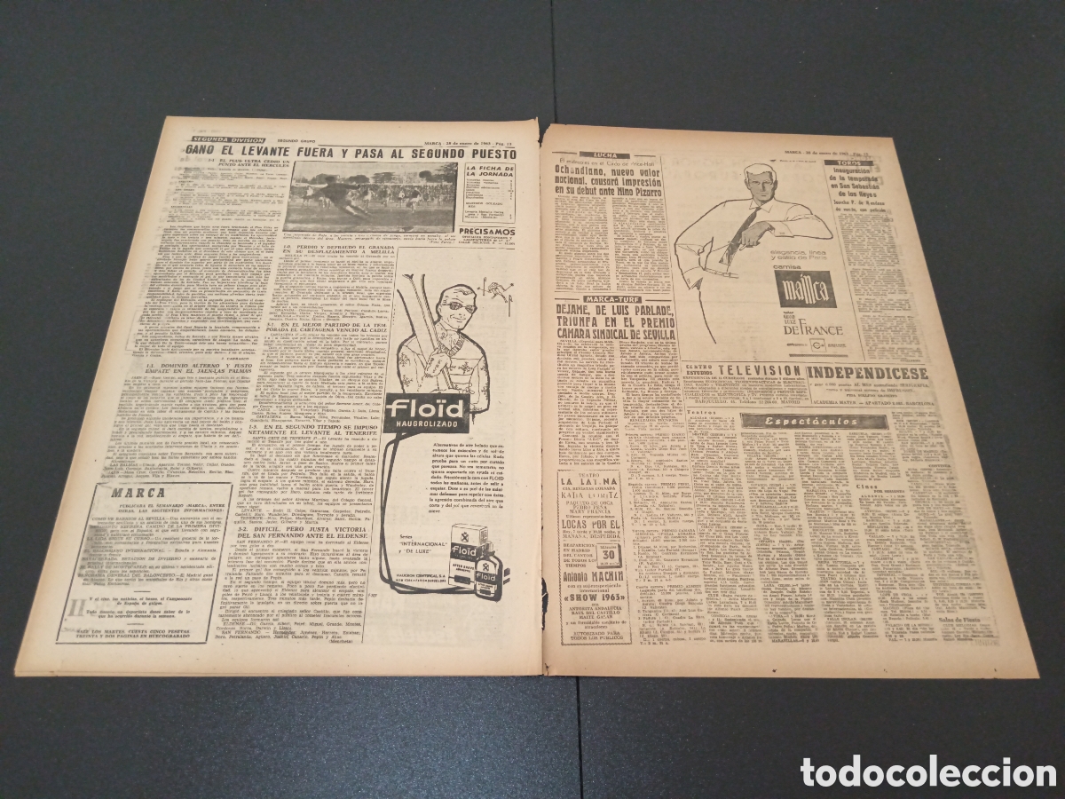 Coleccionismo deportivo: MARCA 28 DE ENERO 1963 - Foto 6
