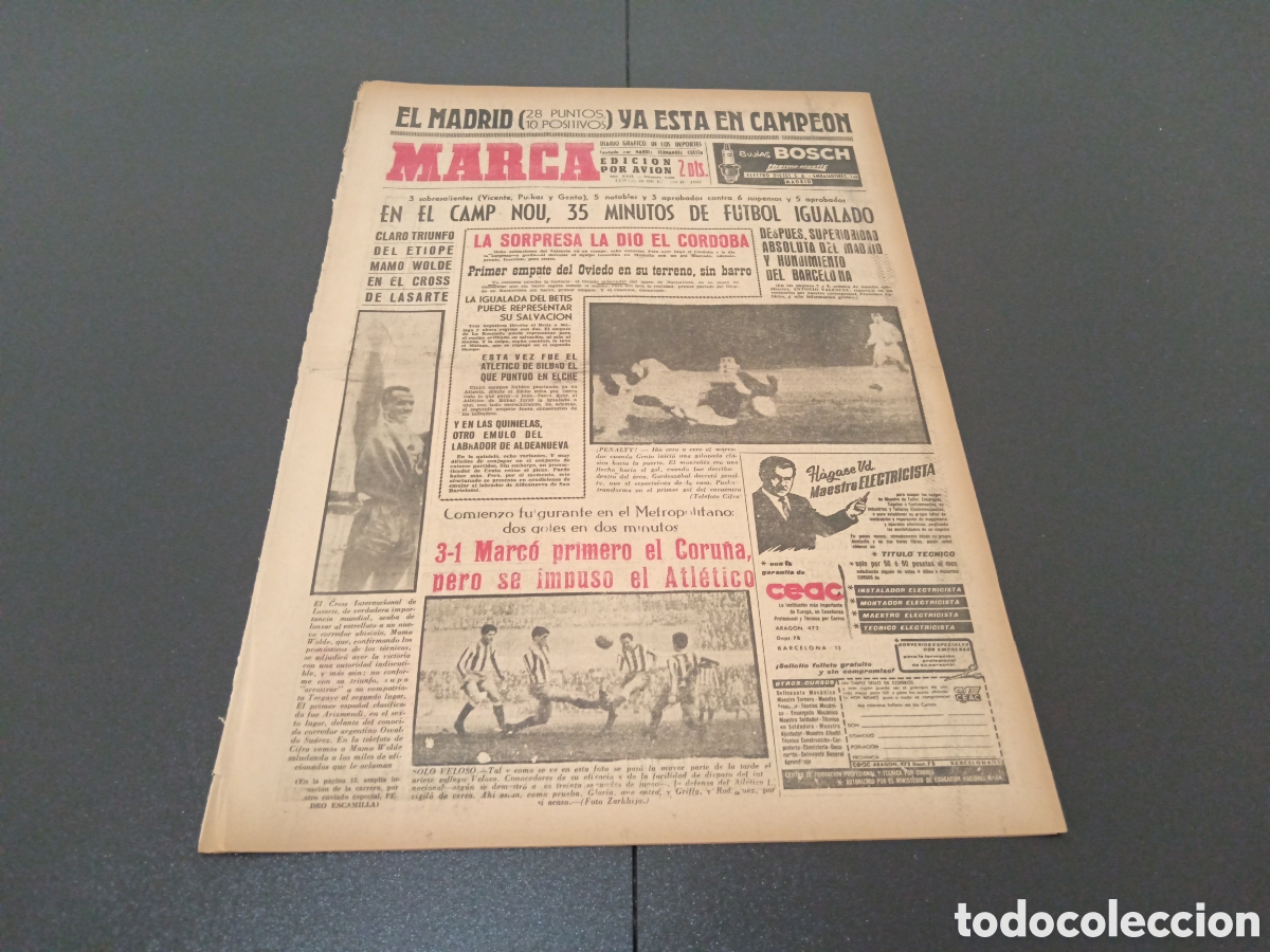 Coleccionismo deportivo: MARCA 28 DE ENERO 1963 - Foto 1