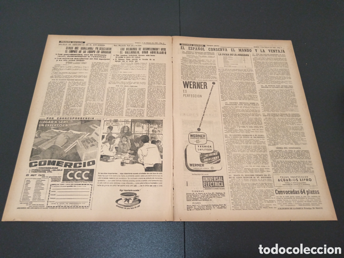 Coleccionismo deportivo: MARCA 04 DE FEBRERO 1963 - Foto 5