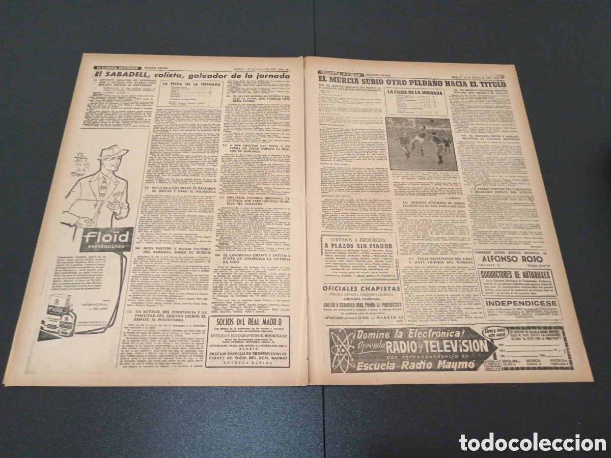 Coleccionismo deportivo: MARCA 25 DE FEBRERO 1963 - Foto 6