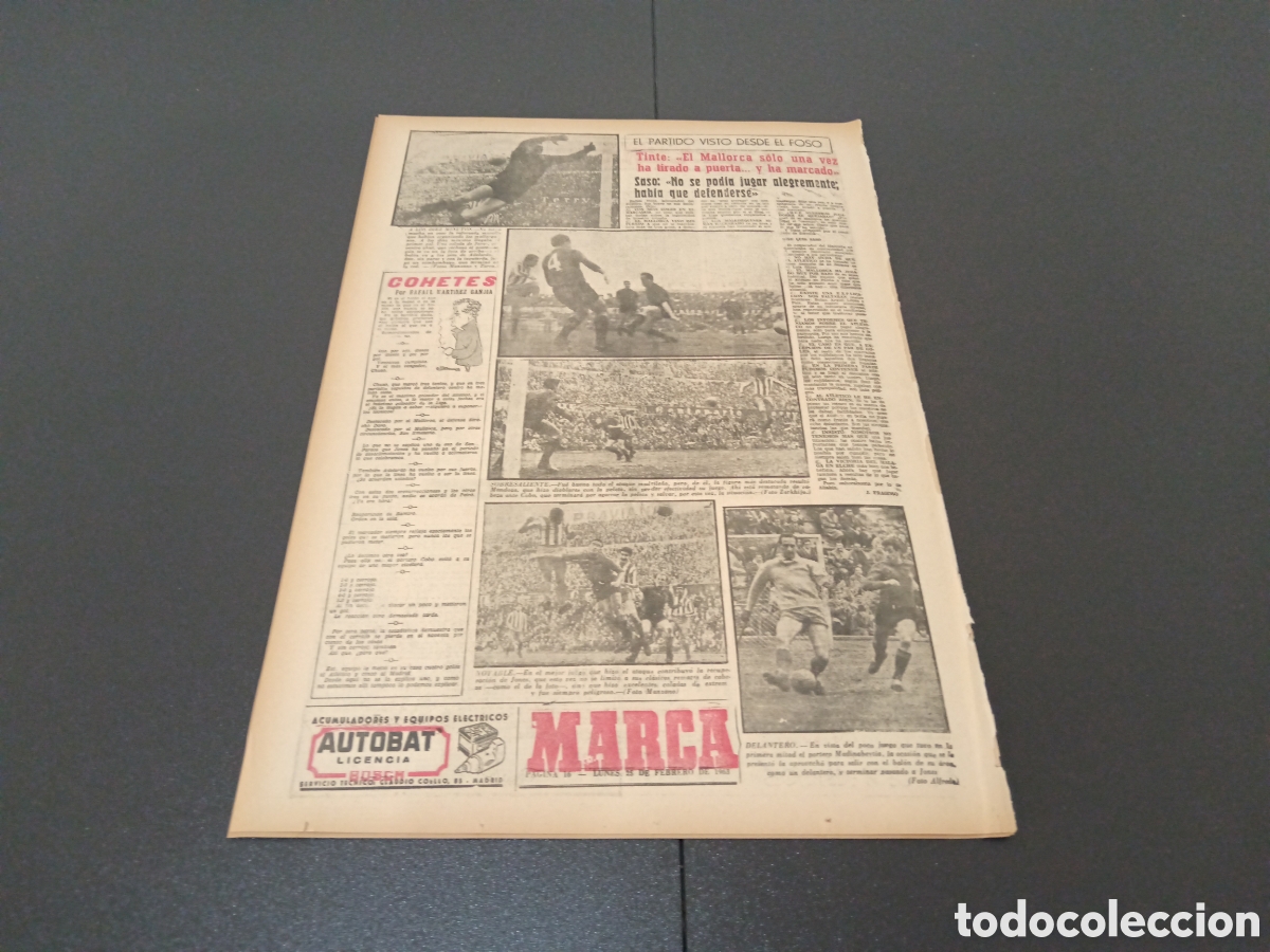 Coleccionismo deportivo: MARCA 25 DE FEBRERO 1963 - Foto 8