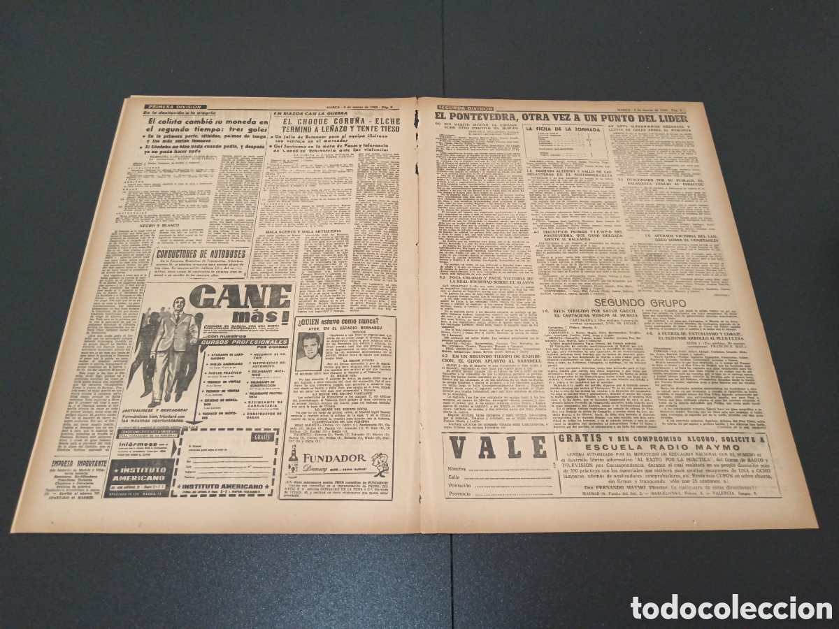 Coleccionismo deportivo: MARCA 04 DE MARZO 1963 - Foto 5