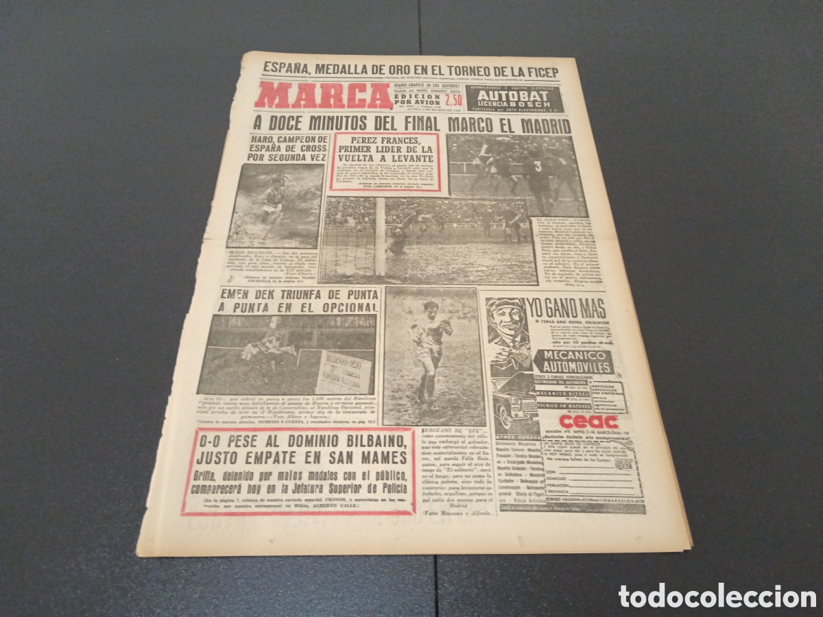 Coleccionismo deportivo: MARCA 04 DE MARZO 1963 - Foto 1