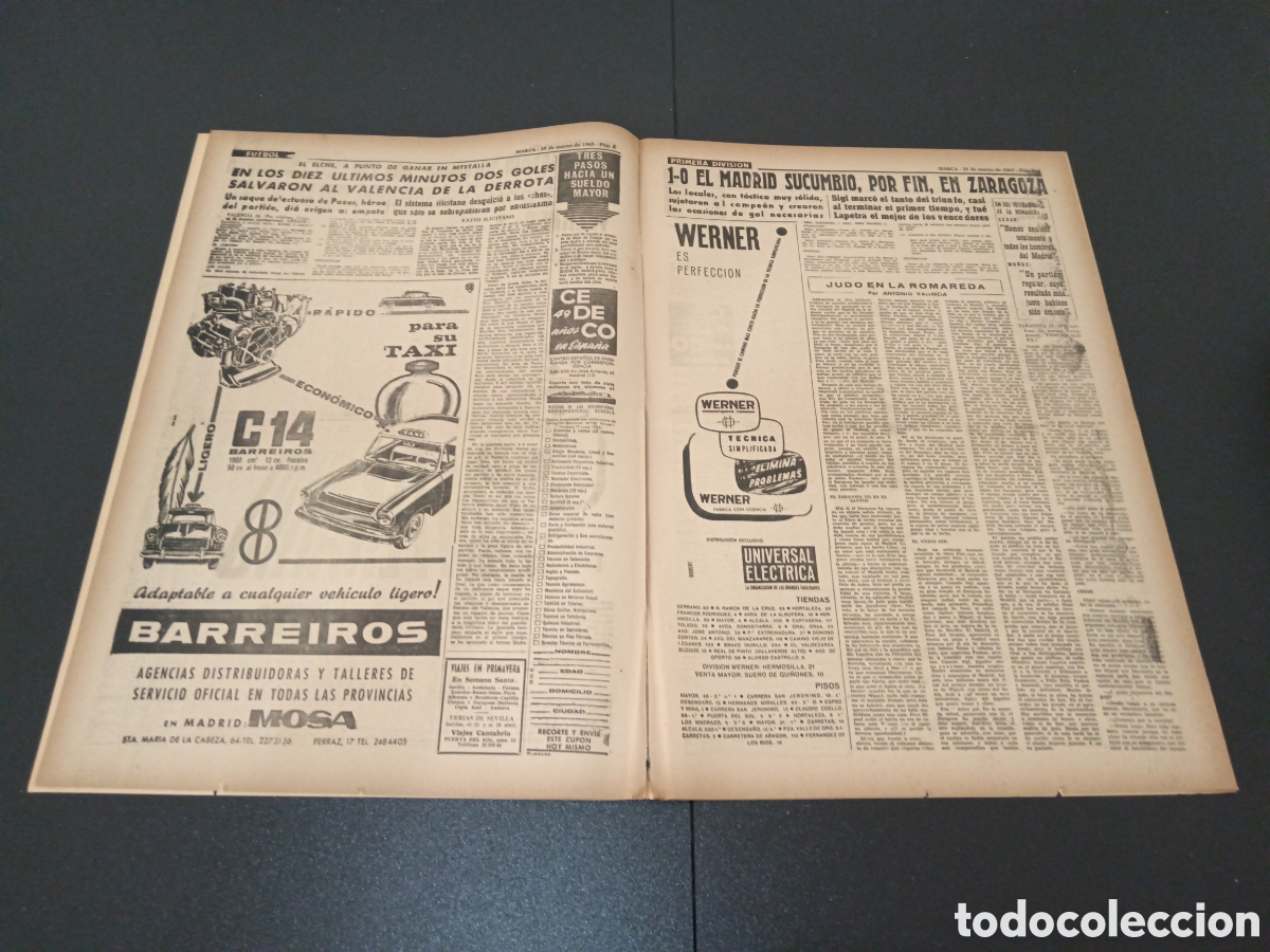 Coleccionismo deportivo: MARCA 25 DE MARZO 1963 - Foto 4