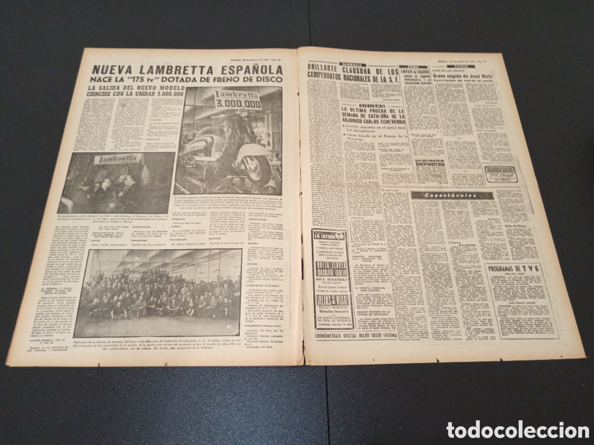 Coleccionismo deportivo: MARCA 25 DE MARZO 1963 - Foto 7