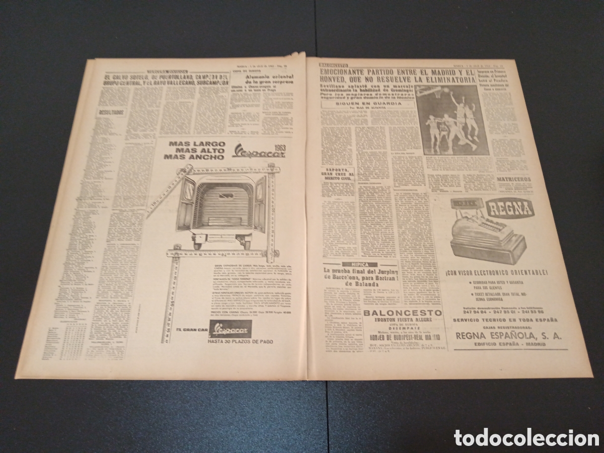 Coleccionismo deportivo: MARCA 01 DE ABRIL 1963 - Foto 6