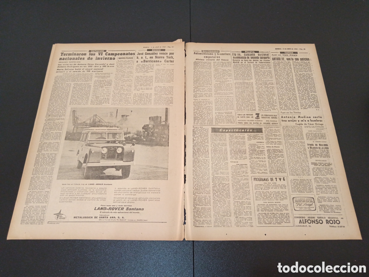 Coleccionismo deportivo: MARCA 01 DE ABRIL 1963 - Foto 7
