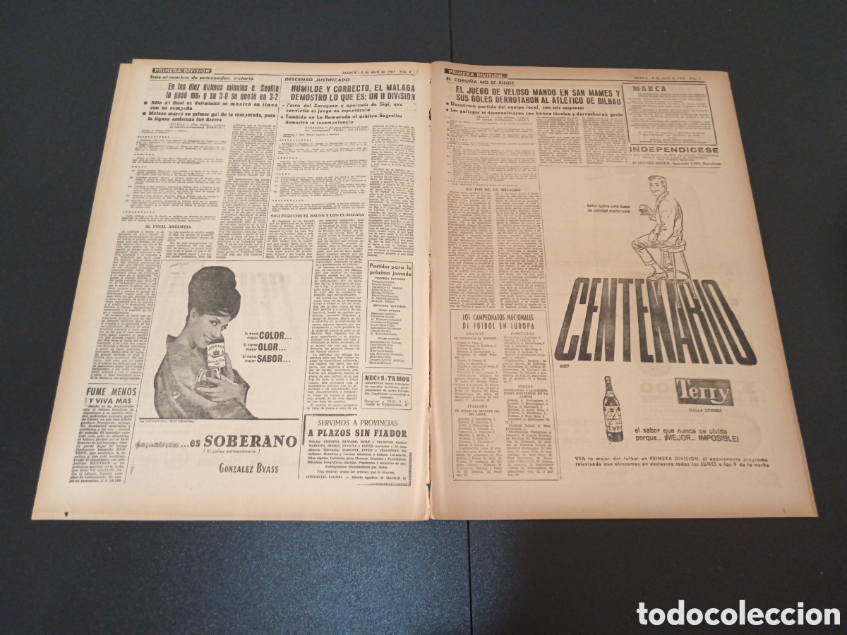 Coleccionismo deportivo: MARCA 08 DE ABRIL 1963 - Foto 3