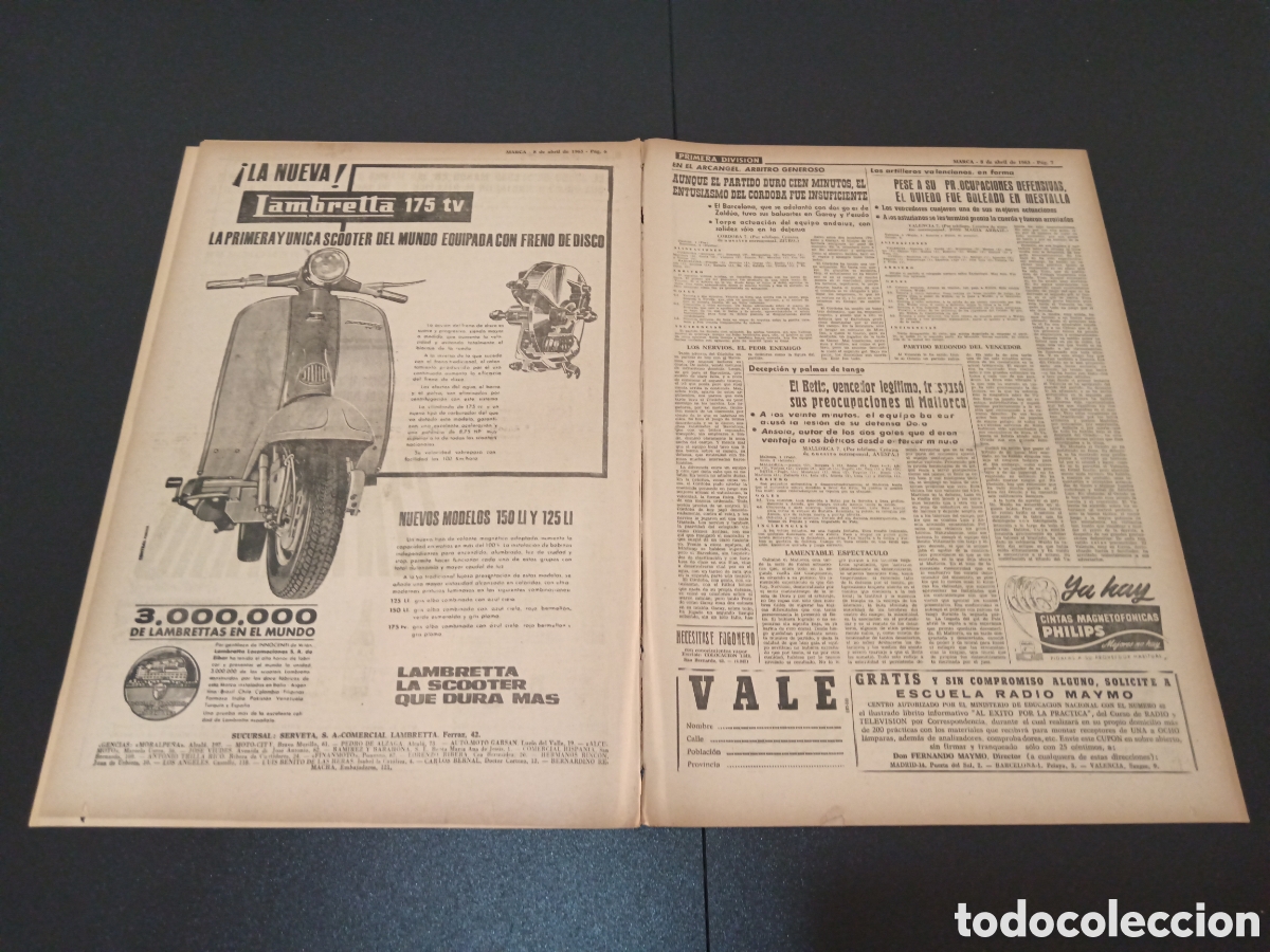 Coleccionismo deportivo: MARCA 08 DE ABRIL 1963 - Foto 4