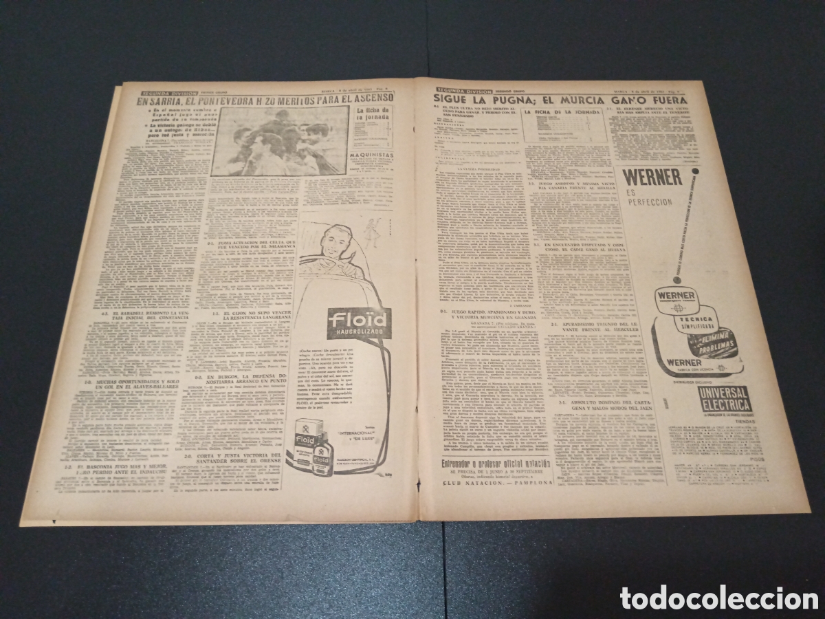 Coleccionismo deportivo: MARCA 08 DE ABRIL 1963 - Foto 5