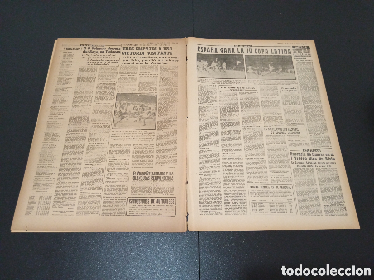 Coleccionismo deportivo: MARCA 08 DE ABRIL 1963 - Foto 6