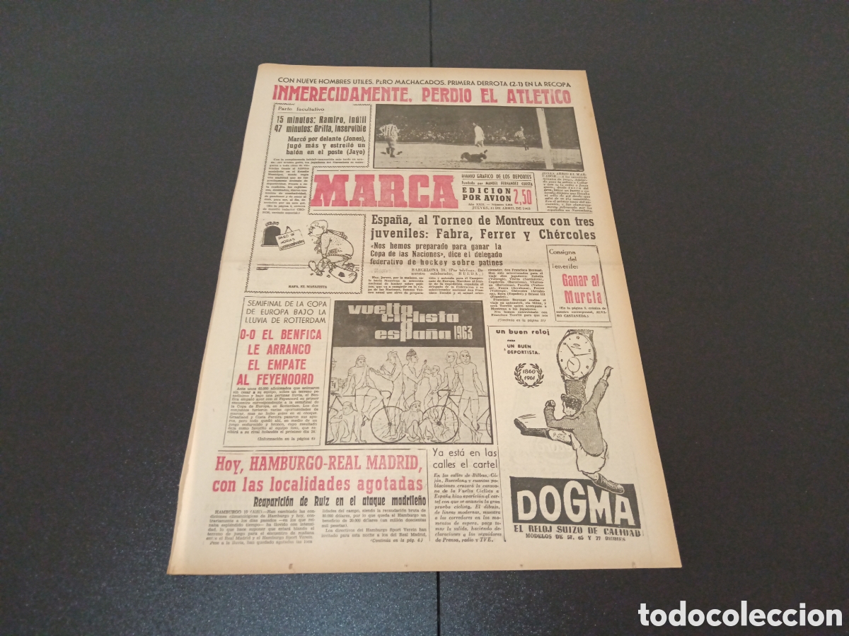 Coleccionismo deportivo: MARCA 11 DE ABRIL 1963 - Foto 1