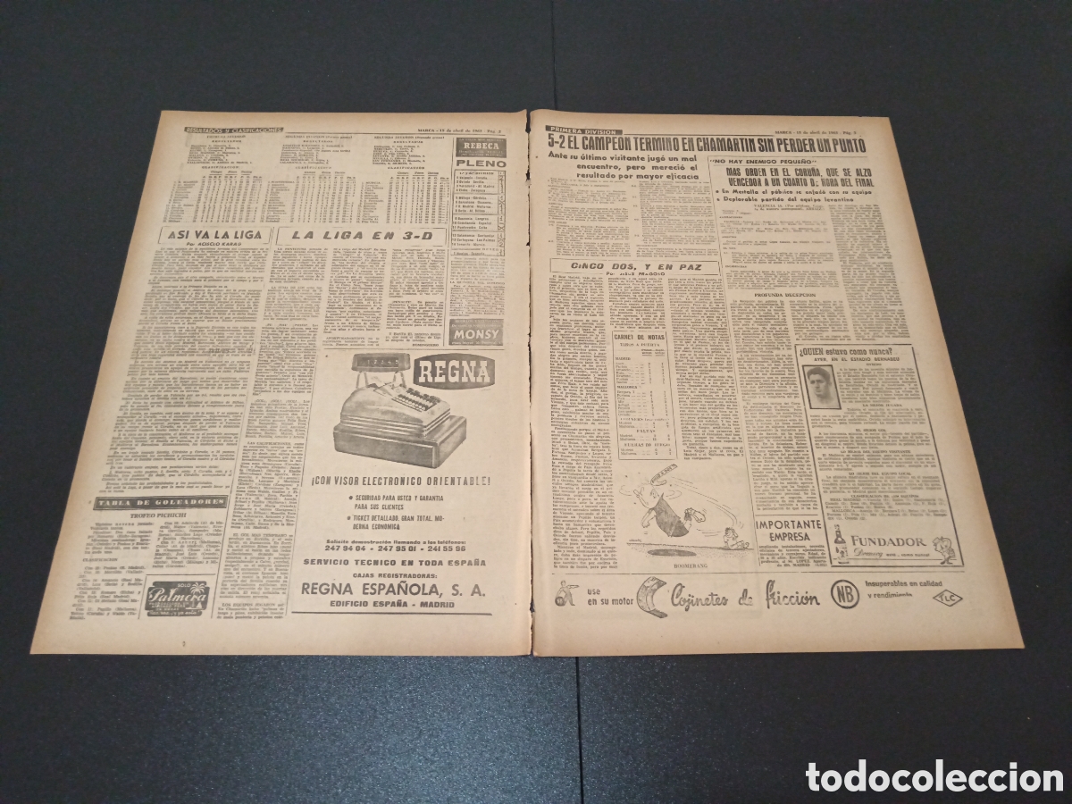 Coleccionismo deportivo: MARCA 15 DE ABRIL 1963 - Foto 2