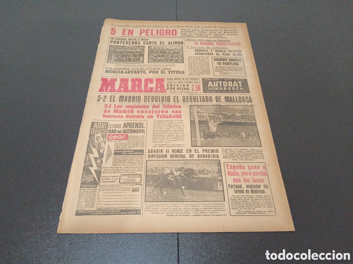 Coleccionismo deportivo: MARCA 15 DE ABRIL 1963 - Foto 1