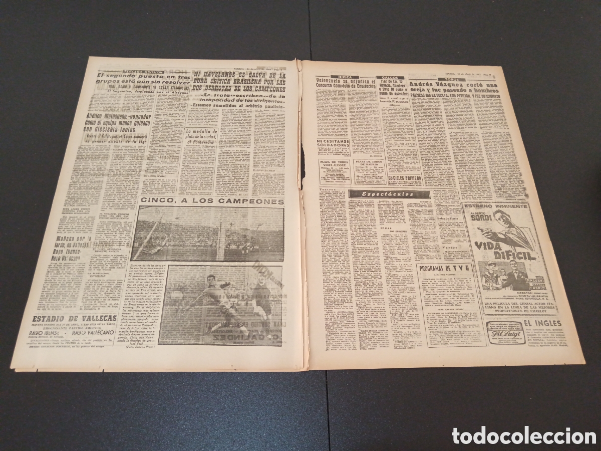 Coleccionismo deportivo: MARCA 26 DE ABRIL 1963 - Foto 3