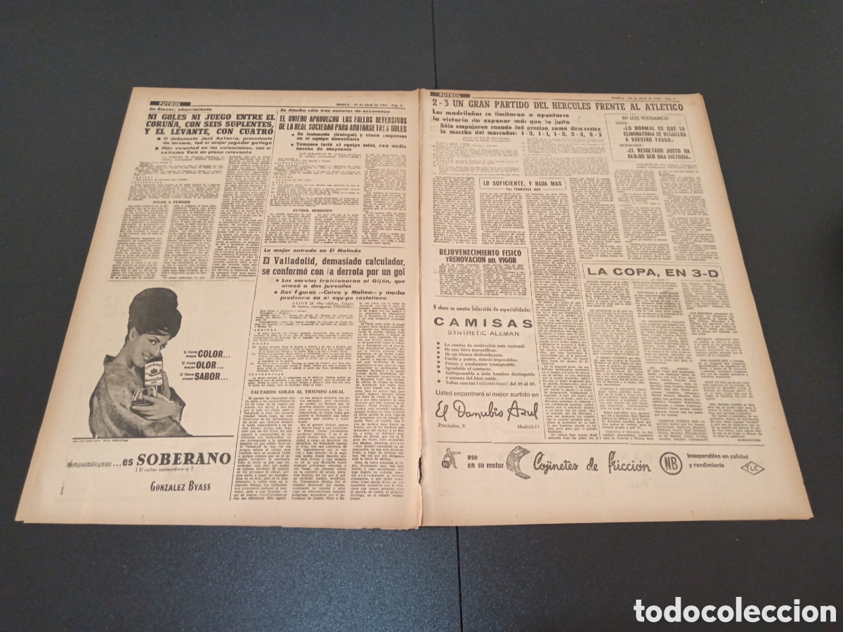 Coleccionismo deportivo: MARCA 29 DE ABRIL 1963 - Foto 3