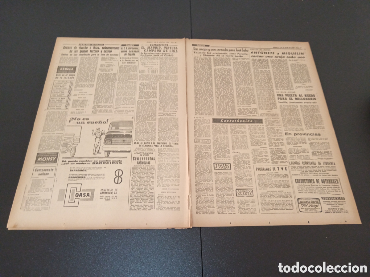 Coleccionismo deportivo: MARCA 29 DE ABRIL 1963 - Foto 6