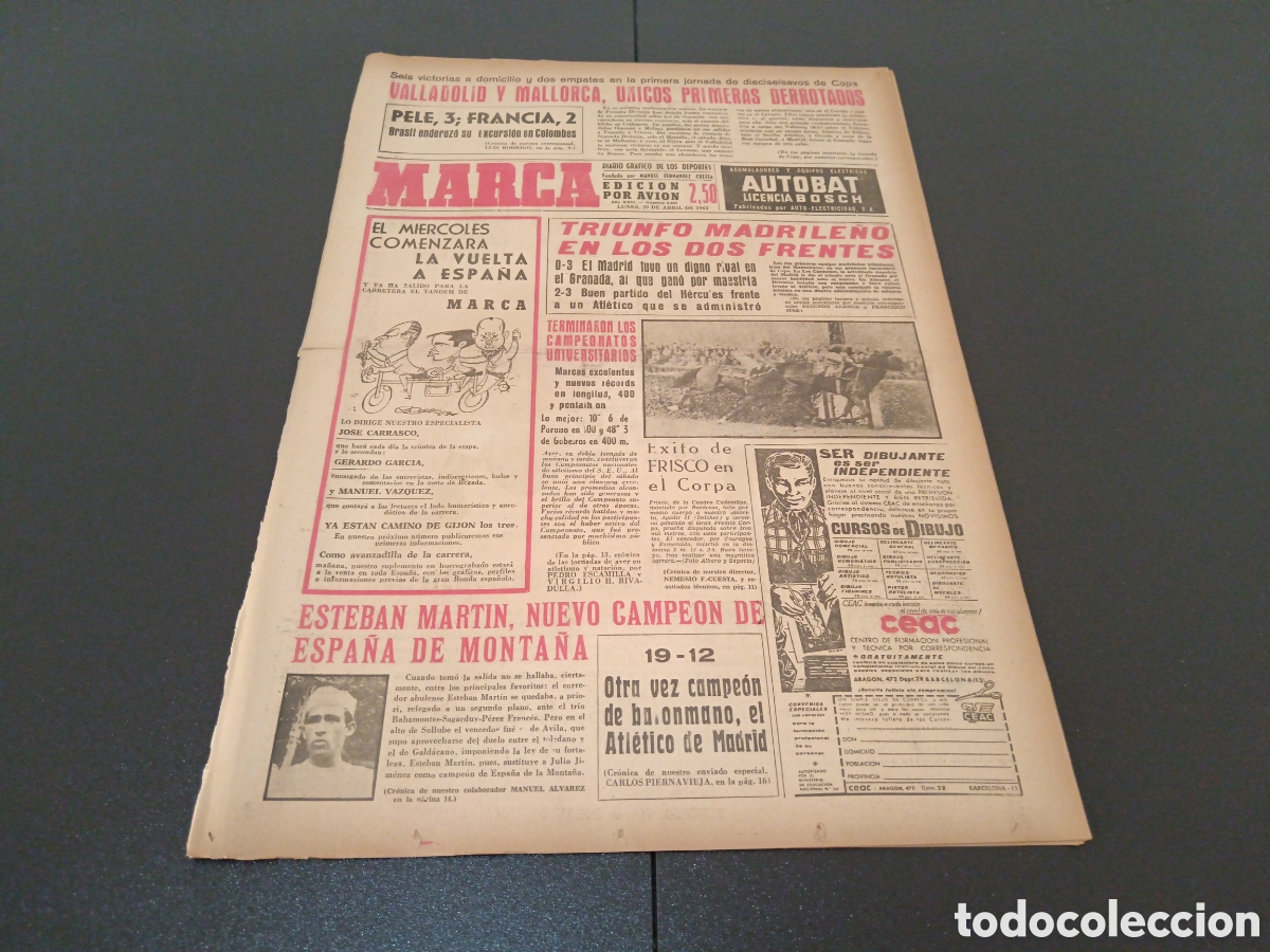 Coleccionismo deportivo: MARCA 29 DE ABRIL 1963 - Foto 1