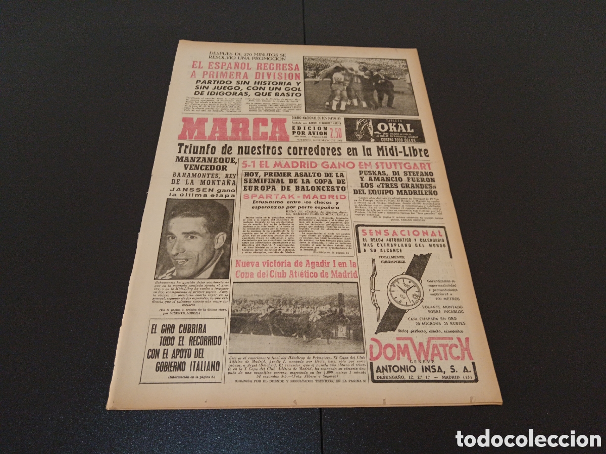 Coleccionismo deportivo: MARCA 24 DE MAYO 1963 - Foto 1