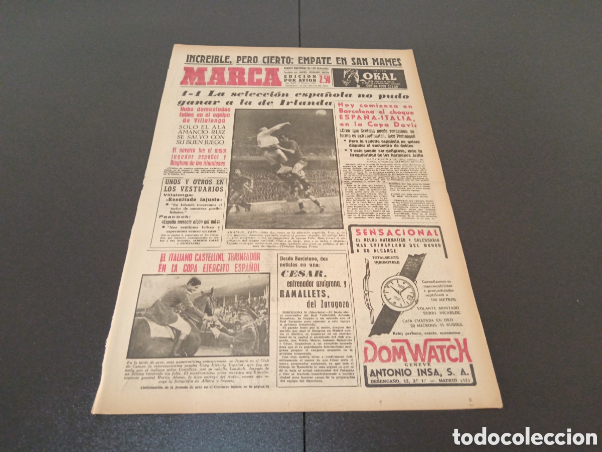 Coleccionismo deportivo: MARCA 31 DE MAYO 1963 - Foto 1