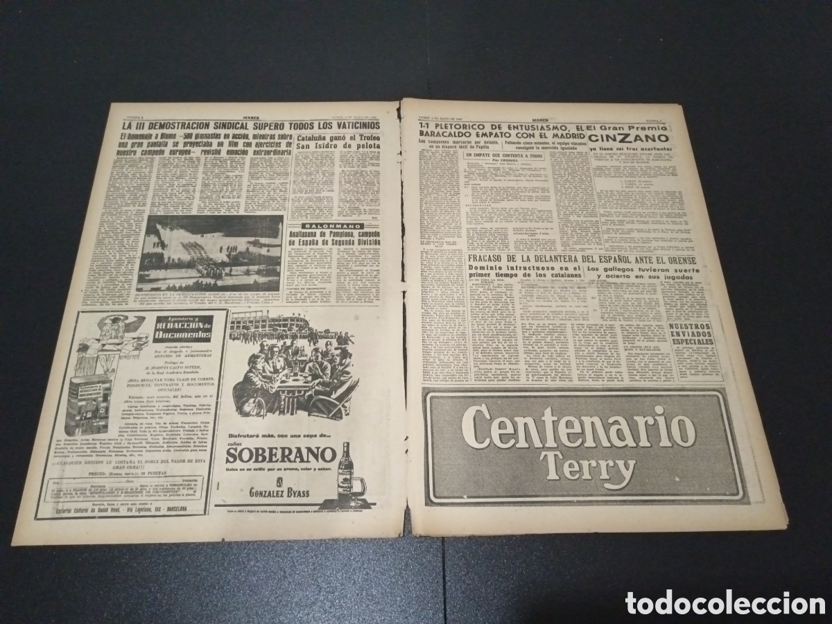 Coleccionismo deportivo: MARCA 02 DE MAYO 1960 JORNADA DE COPA - Foto 2