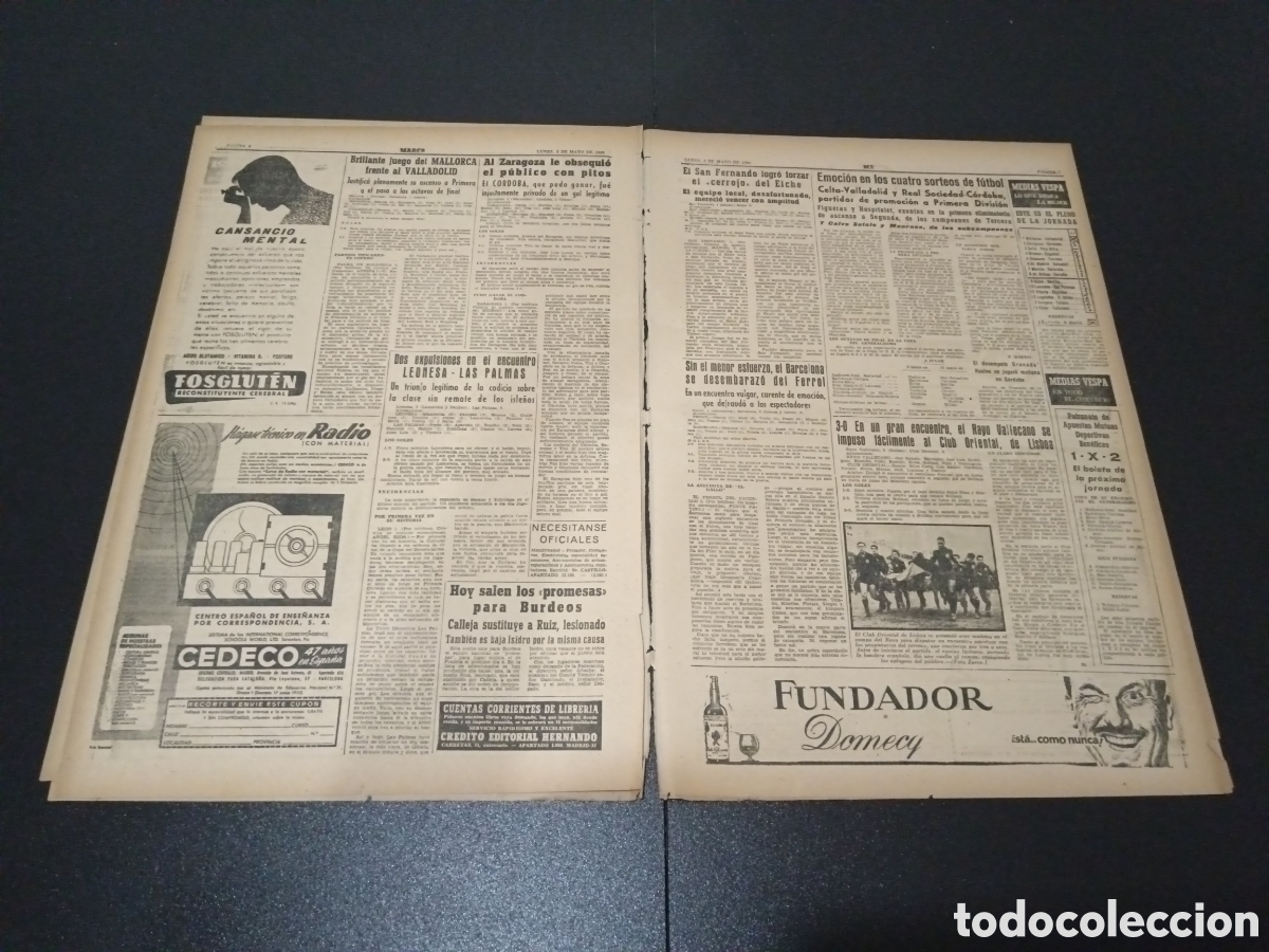 Coleccionismo deportivo: MARCA 02 DE MAYO 1960 JORNADA DE COPA - Foto 4