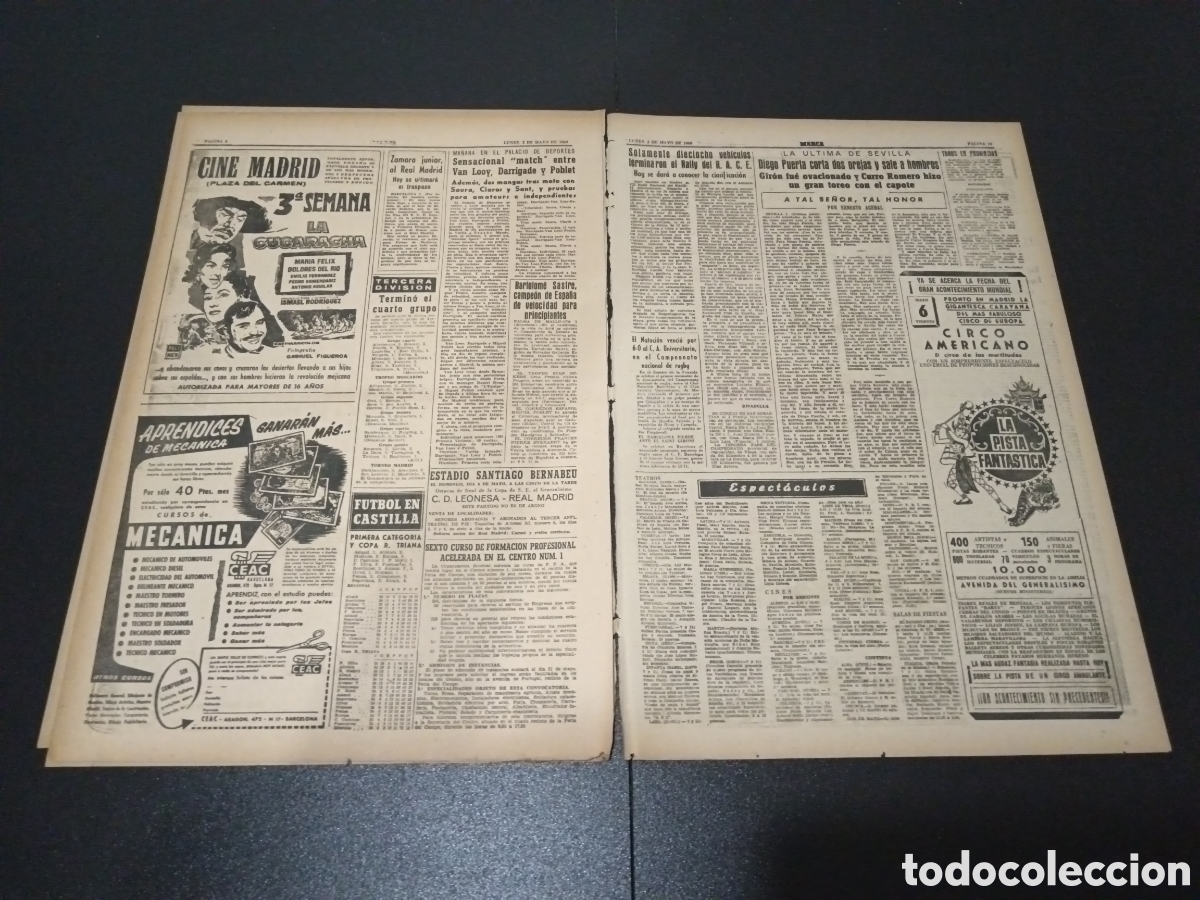 Coleccionismo deportivo: MARCA 02 DE MAYO 1960 JORNADA DE COPA - Foto 5