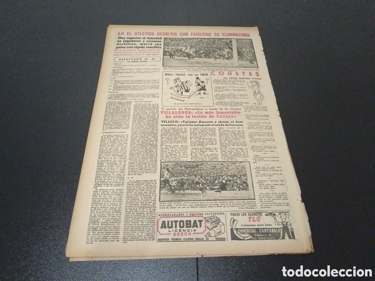 Coleccionismo deportivo: MARCA 02 DE MAYO 1960 JORNADA DE COPA - Foto 6