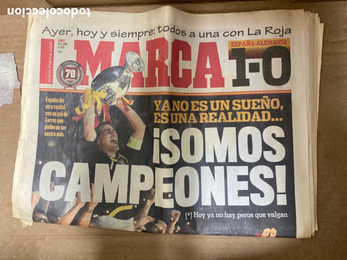 Coleccionismo deportivo: Marca 30 junio 2008 &lsquo;somos campeones&rsquo; - Foto 1