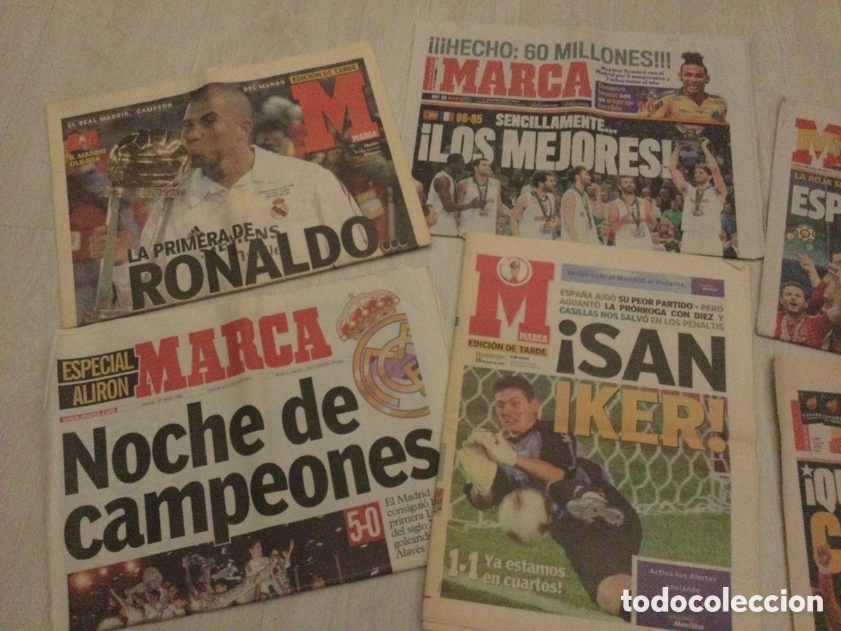 Coleccionismo deportivo: LOTE PERI&Oacute;DICOS MARCA - Foto 2
