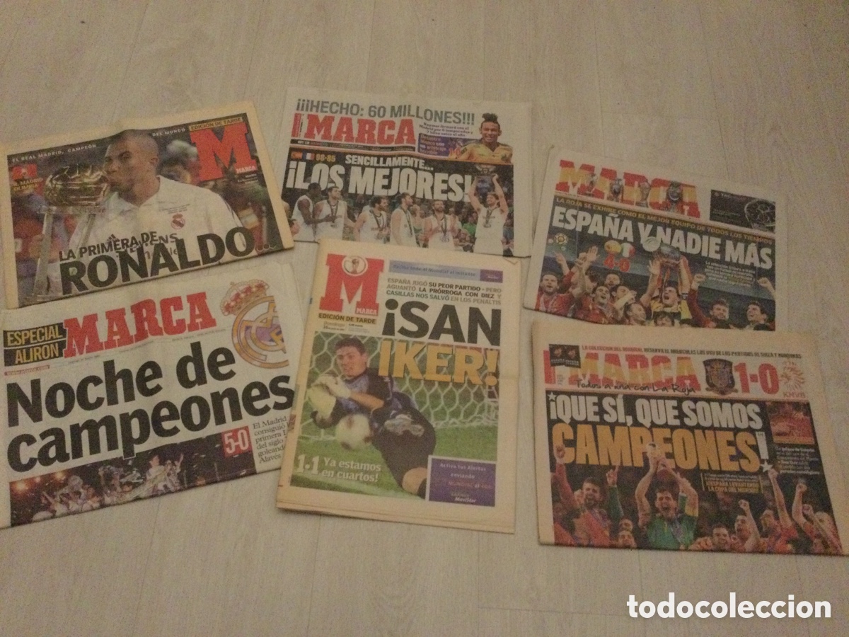 Coleccionismo deportivo: LOTE PERI&Oacute;DICOS MARCA - Foto 1