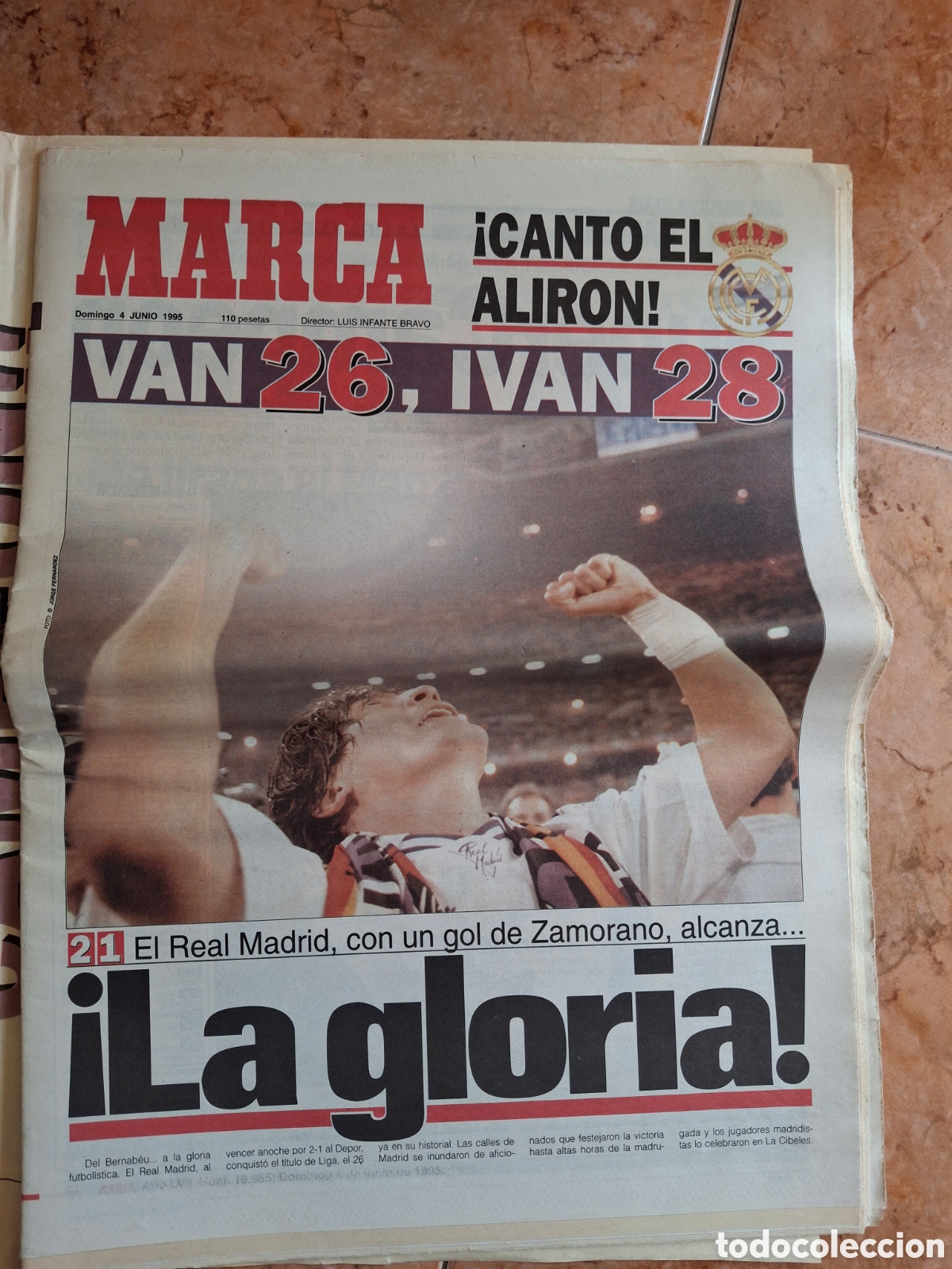 Coleccionismo deportivo: Liga 26 Real Madrid 4 junio 1995